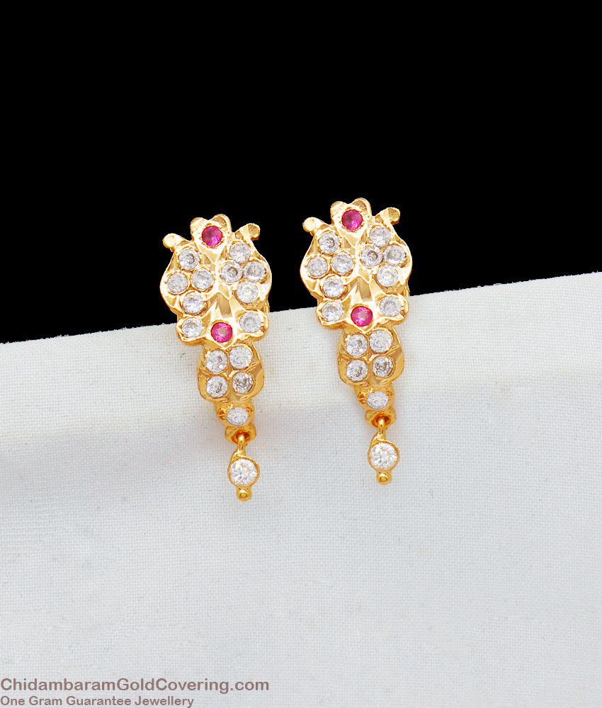 Good Looking Stud Type Gold Earrings For Daily Wear ER2108