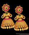 First Quality Temple Jhumka With Kemp Stone Antique Earrings Collection Online ER2113