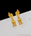 One Gram Gold Plain Gold Dangler Earrings Buy Online ER2129