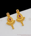 Latest Ruby Stone Gold Earring Dangler ER2131