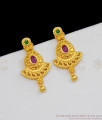 New Arrival Ruby Emerald Stone Gold Earring Dangler ER2132