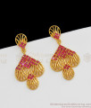 Stunning Ruby Stone Gold Earring Dangler For Women ER2133