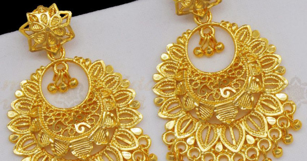 Light Weight Gold Jhumka earrings Kalyan Jewellers starting 16000 rs/- with  weight and price - YouTube