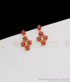 New Arrival Gold Earring Flower design Ruby Stone Dangler ER2144