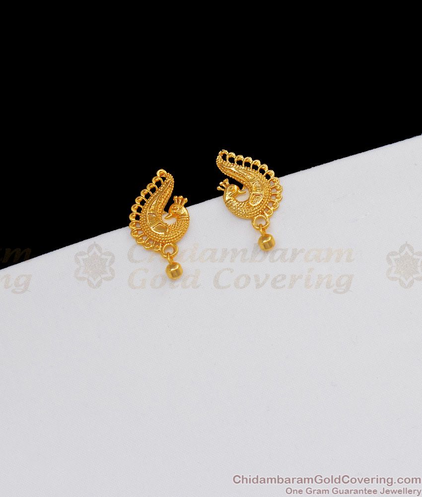Simple Attractive Peacock Stud Design Earrings For Daily Wear ER2147