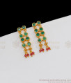 Fast Moving Emerald Stone Gold Earrings Design ER2150