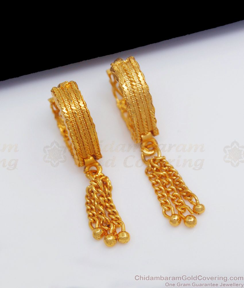 Fashion Wear Hoop Type Gold Earrings For Teen Girls ER2171