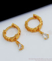  Favorite Gold Hoop Type Earrings With White Stone ER2179