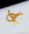 Plain Heart Design Hoop Type Gold Earrings For Teen Girls ER2184