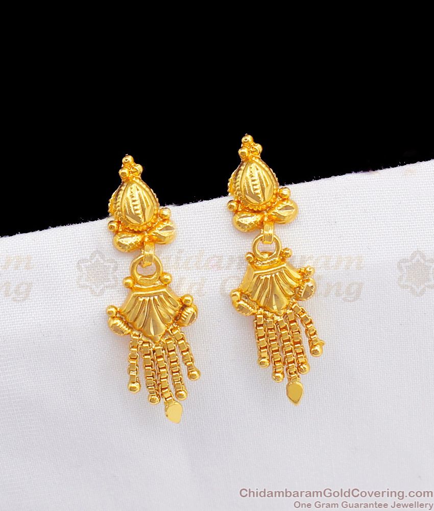 Unique Gold Forming Flower Pattern Earrings Offer Price ER2214