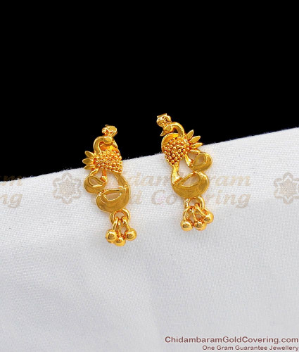 Antique look full gold simple design big jumka earrings – Globus Fashions
