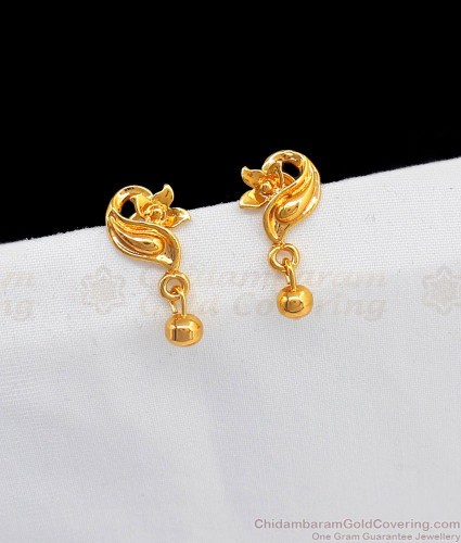 Daily wear one discount gram gold earrings