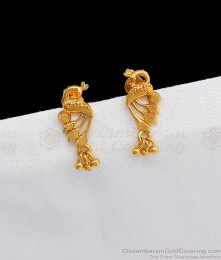 Stunning Peacock Design One Gram Gold Earrings ER2257 Stunning Peacock Design One Gram Gold Earrings ER2257