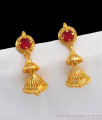 Amazing Red Stone Gold Earrings For Party Wear Collections ER2259