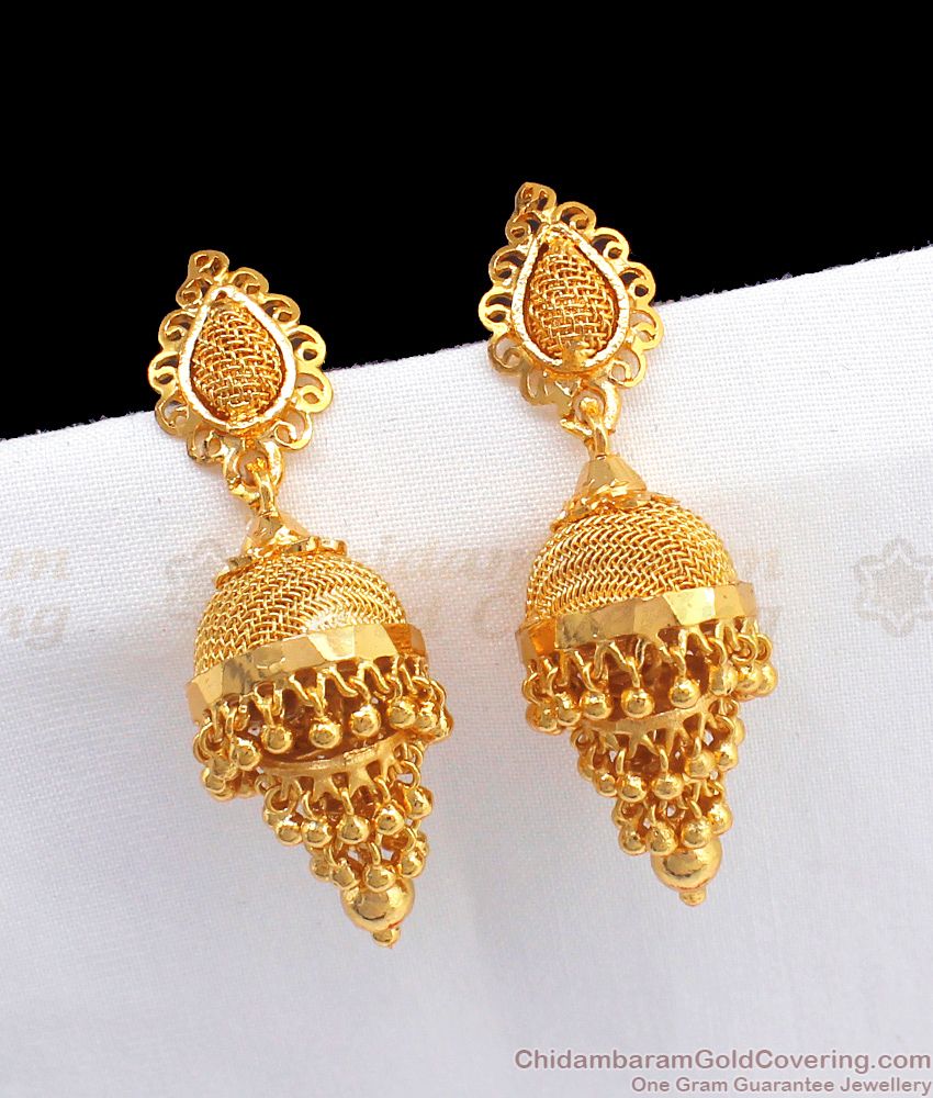 Triple Layer Jhumki One Gram Gold Earrings For Women ER2263