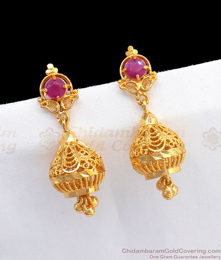 Trendy Jimiki Collections Gold Earrings For Daily Wear ER2264