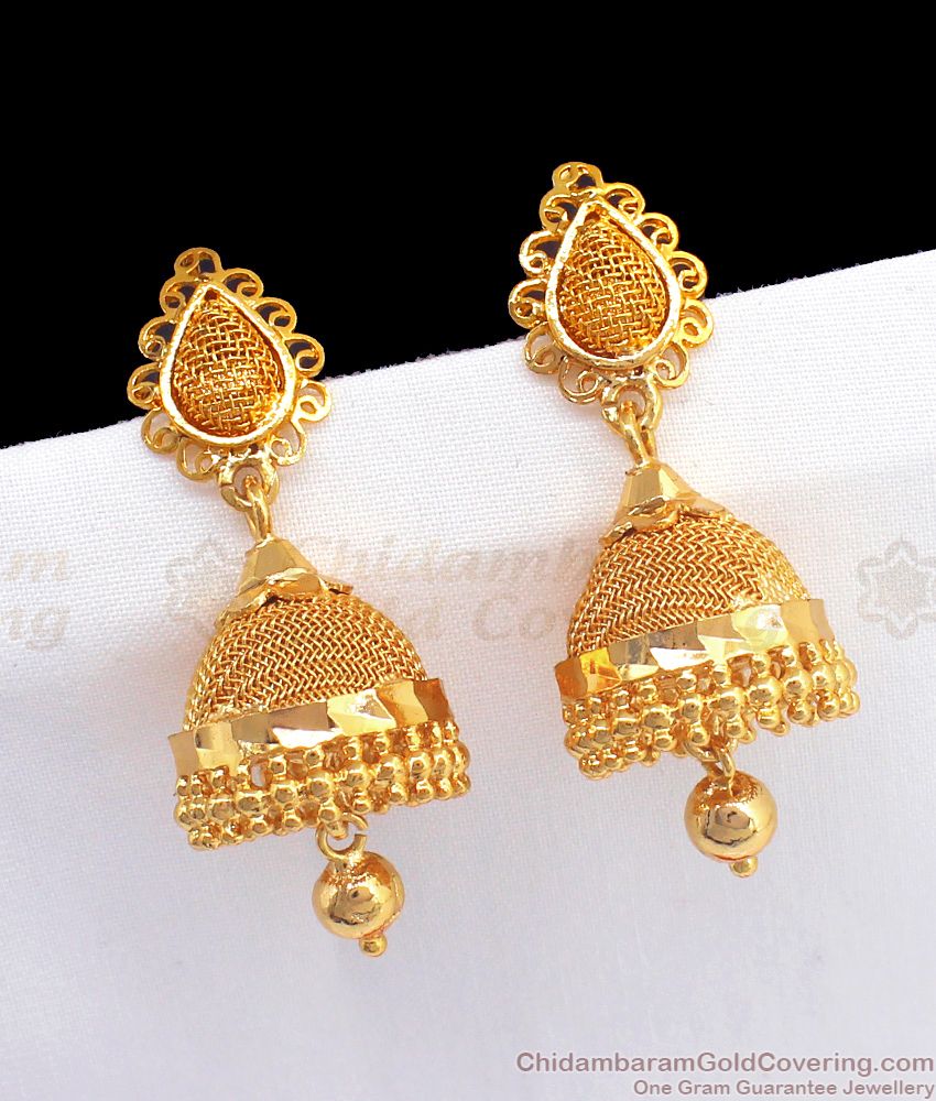 Stylish One Gram Gold Jimiki Earrings For Party Wear ER2266