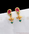 Attractive Ruby Emerald Stone Gold Jimiki Earrings For Daily Wear ER2268 Attractive Ruby Emerald Stone Gold Jimiki Earrings For Daily Wear ER2268