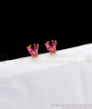 Beautiful Butterfly Ruby Stone Gold Earring Stud For Daily Wear ER2291