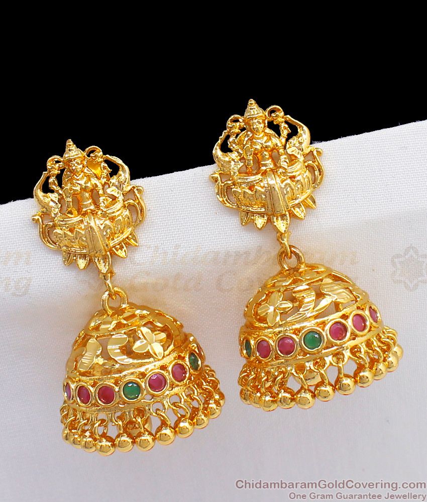 Traditional Lakshmi Design Big Jhumkas For Party Wear ER2314