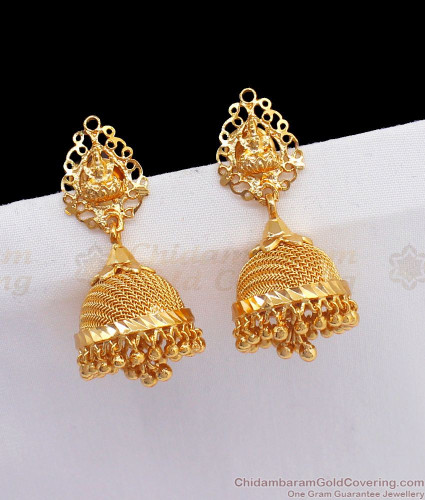Buy MEENAZ Traditional Temple One Gram Gold Brass Copper South Indian Screw  Back Studs Meenakari Stone Ear Chains Hair Peacock Jhumkas Jhumka Earrings  Combo for Women Girls Wedding chain -GOLD JHUMKI-M111 Online