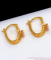 Trendy Diamond Hoop Earrings Design One Gram Gold For College Girls ER2347