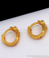 Heart Design Diamond Hoop Earrings Design One Gram Gold For Daily Wear ER2351