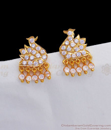 White Stone Gold Studs Impon Swan Pattern Earring ER2362 White Stone Gold Studs Impon Swan Pattern Earring ER2362