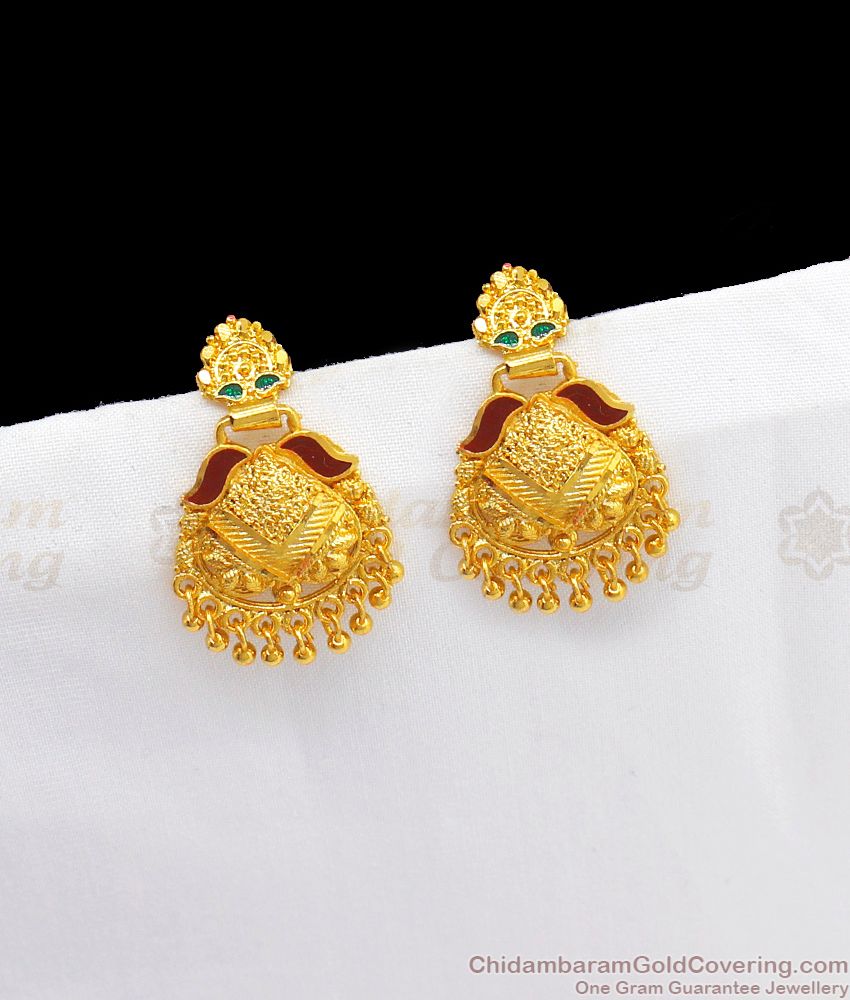Buy New Fancy Design Ad Stone Gold Plated Stud Small Earrings for Girls