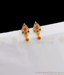 Simple Multi Stone Gold Stud Earring Collections ER2384 Simple Multi Stone Gold Stud Earring Collections ER2384