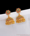 New Model Multi Stone Gold Jhumki Earring ER2390