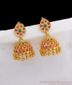 Bridal Wear Multi Stone Gold Jhumki Earring ER2391