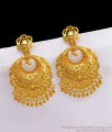 Real Gold Finish Big Forming Danglers Design For Ladies ER2392