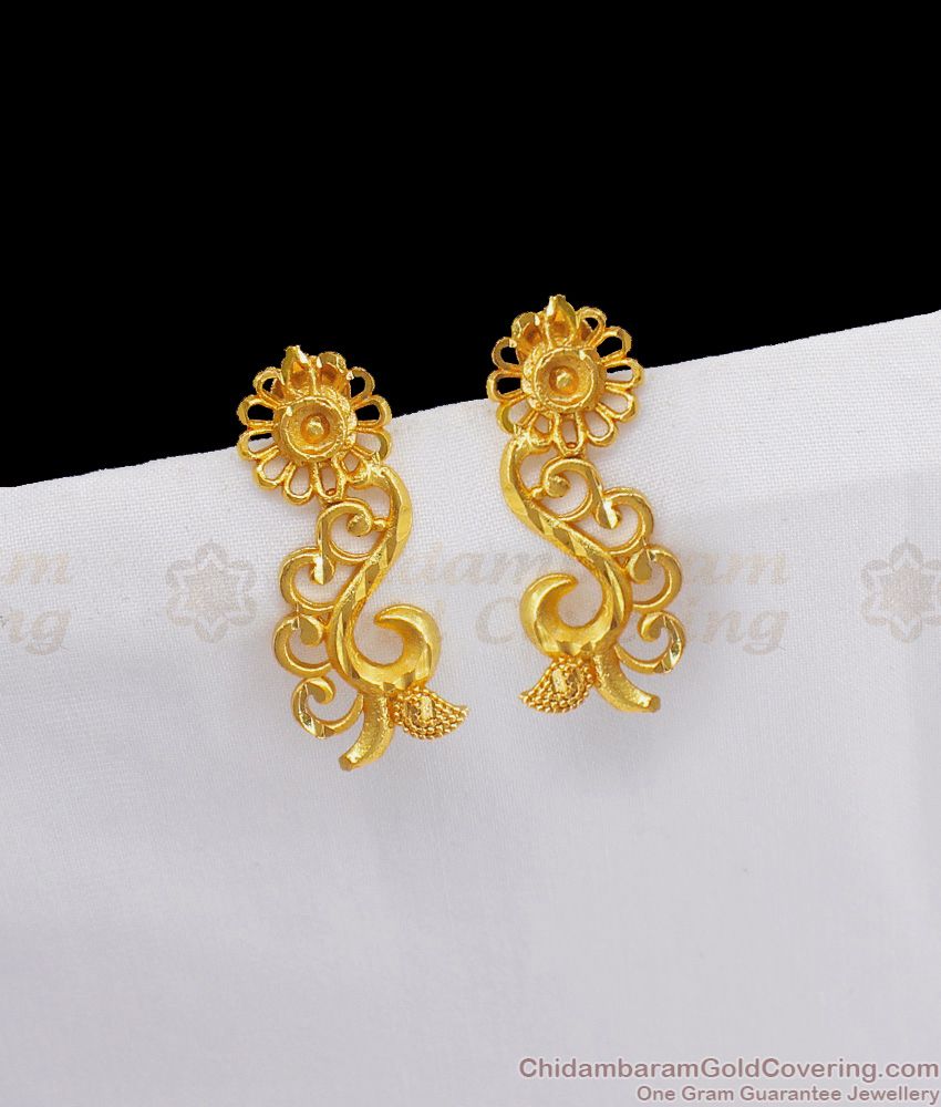 New Flower Design Gold Stud Earring Jewelry Accessories ER2376