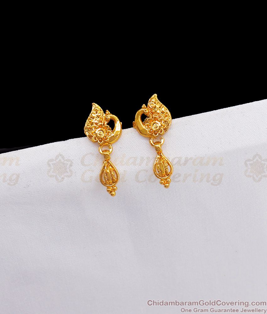 Cute Peacock Design Gold Earrings Jewelry Accessories ER2393