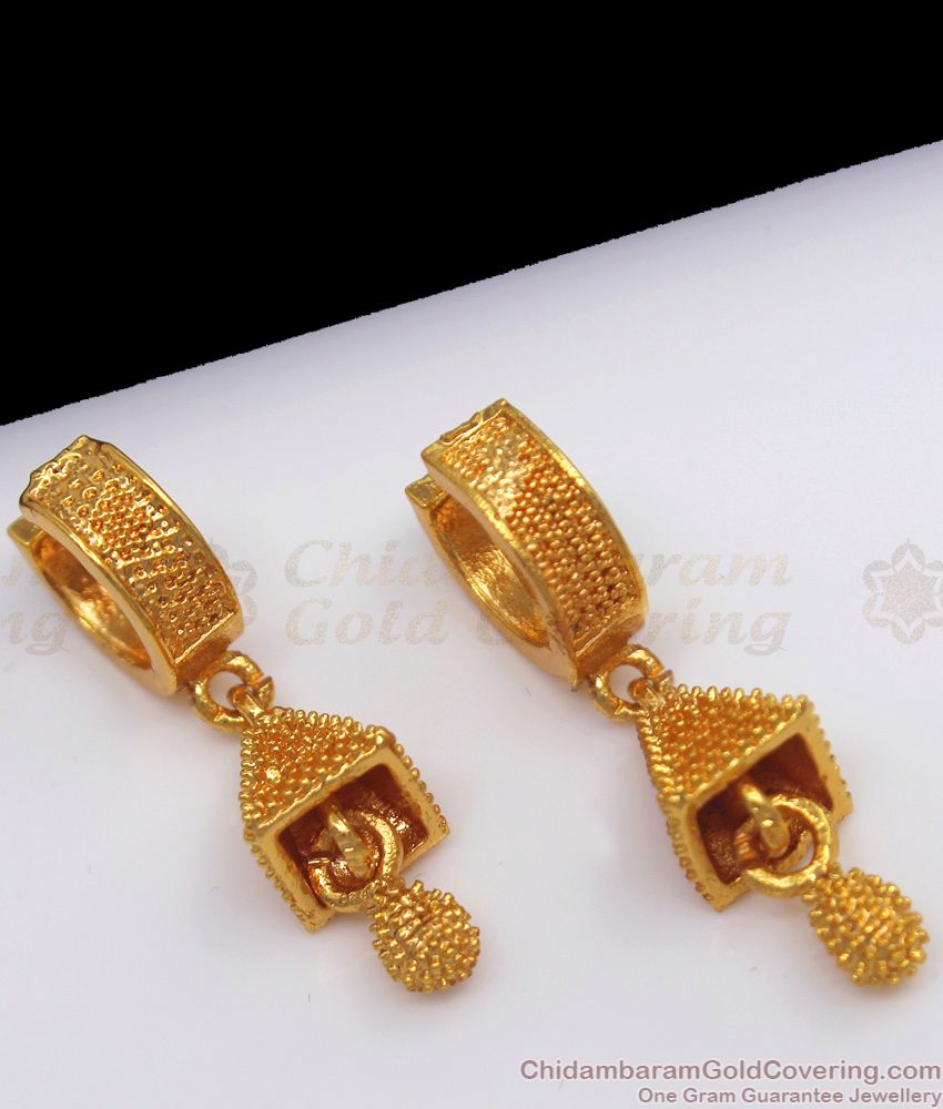 One Gram Gold Jhumki Hoop Type Earrings For Womens ER2401
