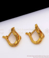 Leaf Design Gold Studs Hoop Type Earrings For Girls ER2402