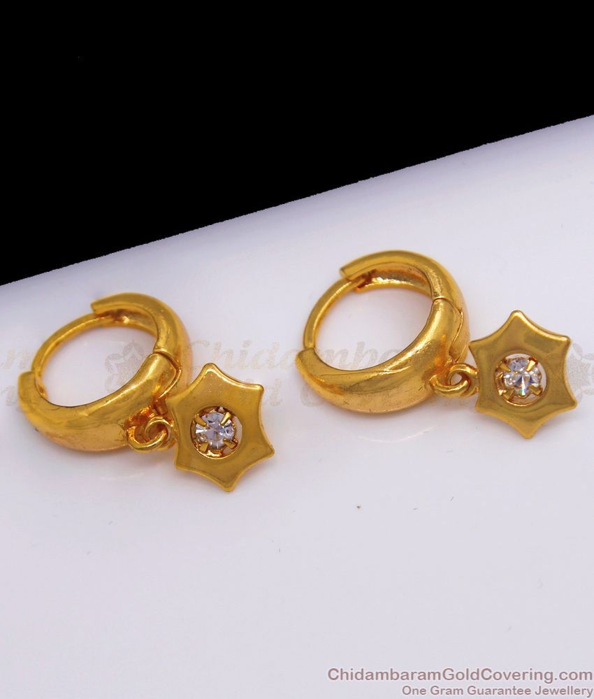 Unique Daily Wear Gold Hoop Type Gold Earrings ER2404