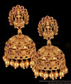 Grand Antique Nagas Lakshmi Temple Jimiki Earrings Collection ER2412