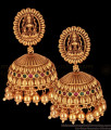 Original Antique Nagas Lakshmi Temple Jhumkas Bridal Earrings Collections ER2413