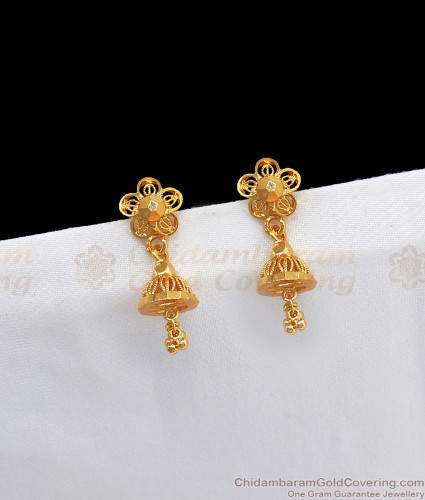 Buy 1 Gram Gold Plated Cage Earrings Gold Design for Girls