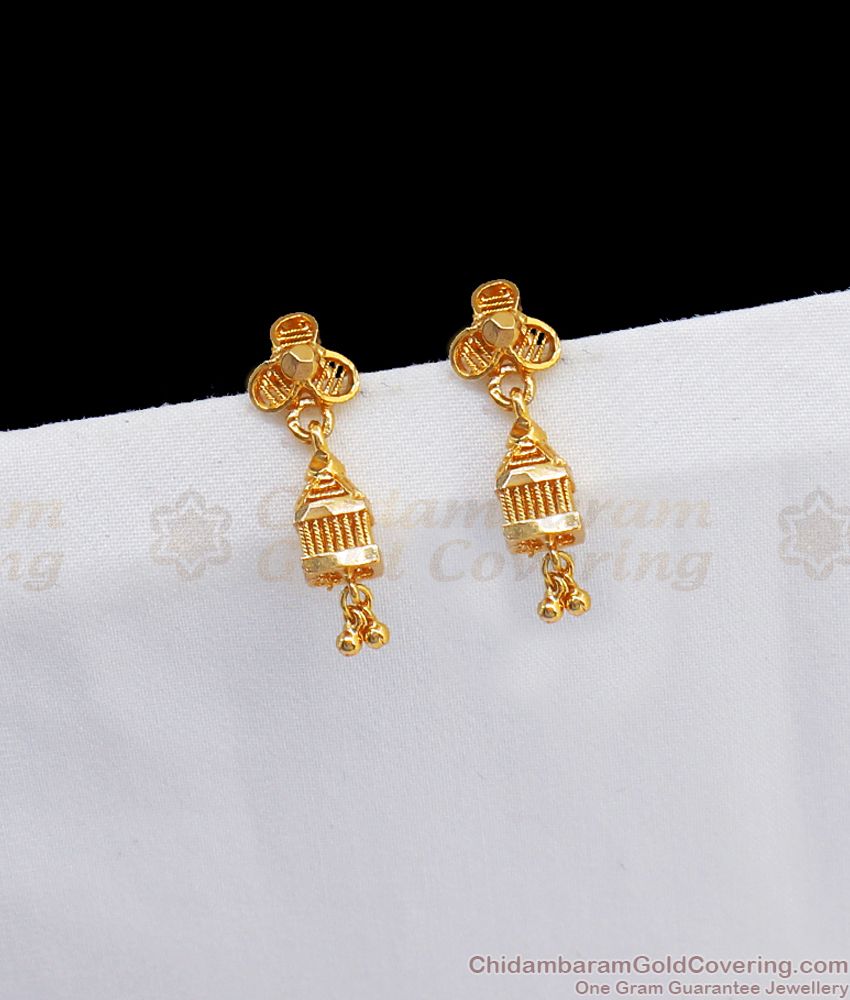 Traditional Small Gold Jhumkas Collections Online ER2457