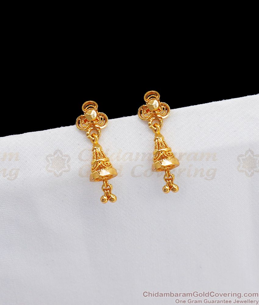 Small Gold Jhumkas Collections Shop Online Daily Wear Earrings ER2458