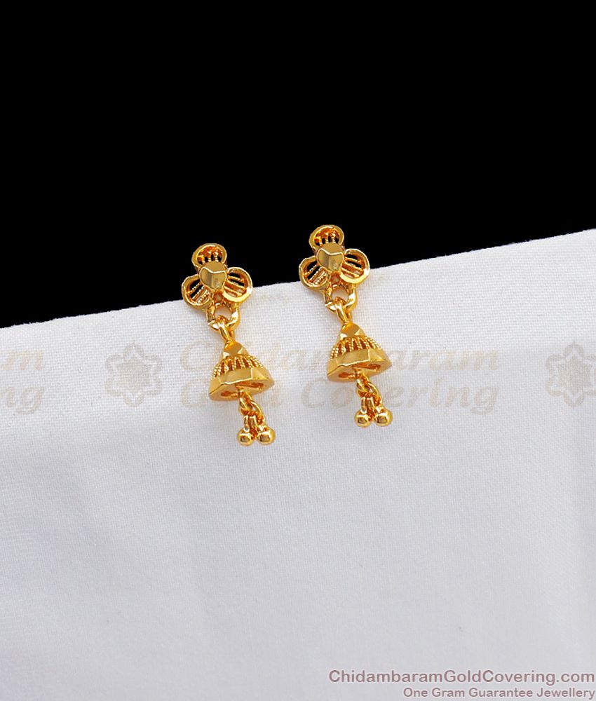 Traditional Small Gold Jhumkas Collections Online ER2459