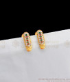 Simple J Type Earrings Gold Finish Stud Collection Daily Use ER2476