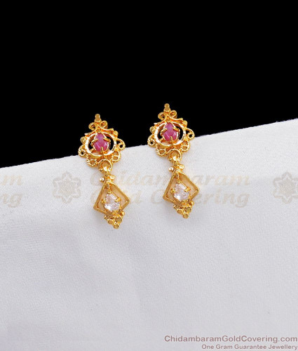 Daily wear one gram gold earrings on sale