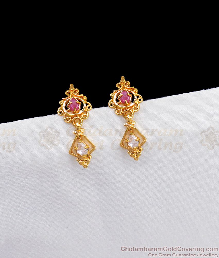 Daily Wear One Gram Gold Stud Collections For Girls ER2488