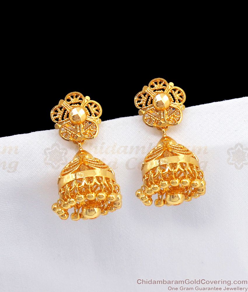 One Gram Gold Jhumkas Earring Buy Online Daily Wear Collection ER2502