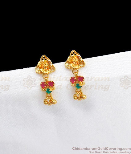 Simple Drop Earring Ladies Gold Earrings at Rs 13900/pair in Hoshiarpur |  ID: 2851099999988