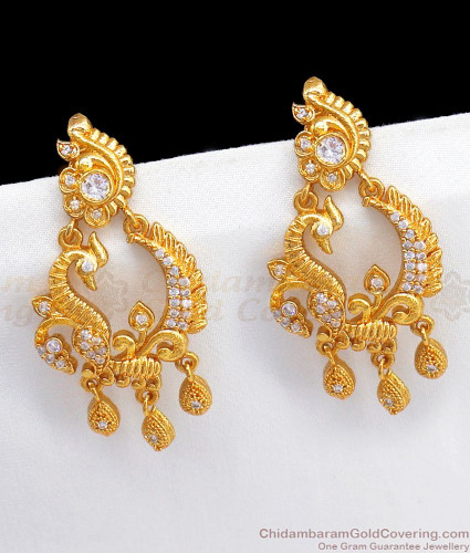 New Fancy Yellow And Gold Earrings Design By Zevar. at Rs 600.00 |  Bilaspur| ID: 25532062130